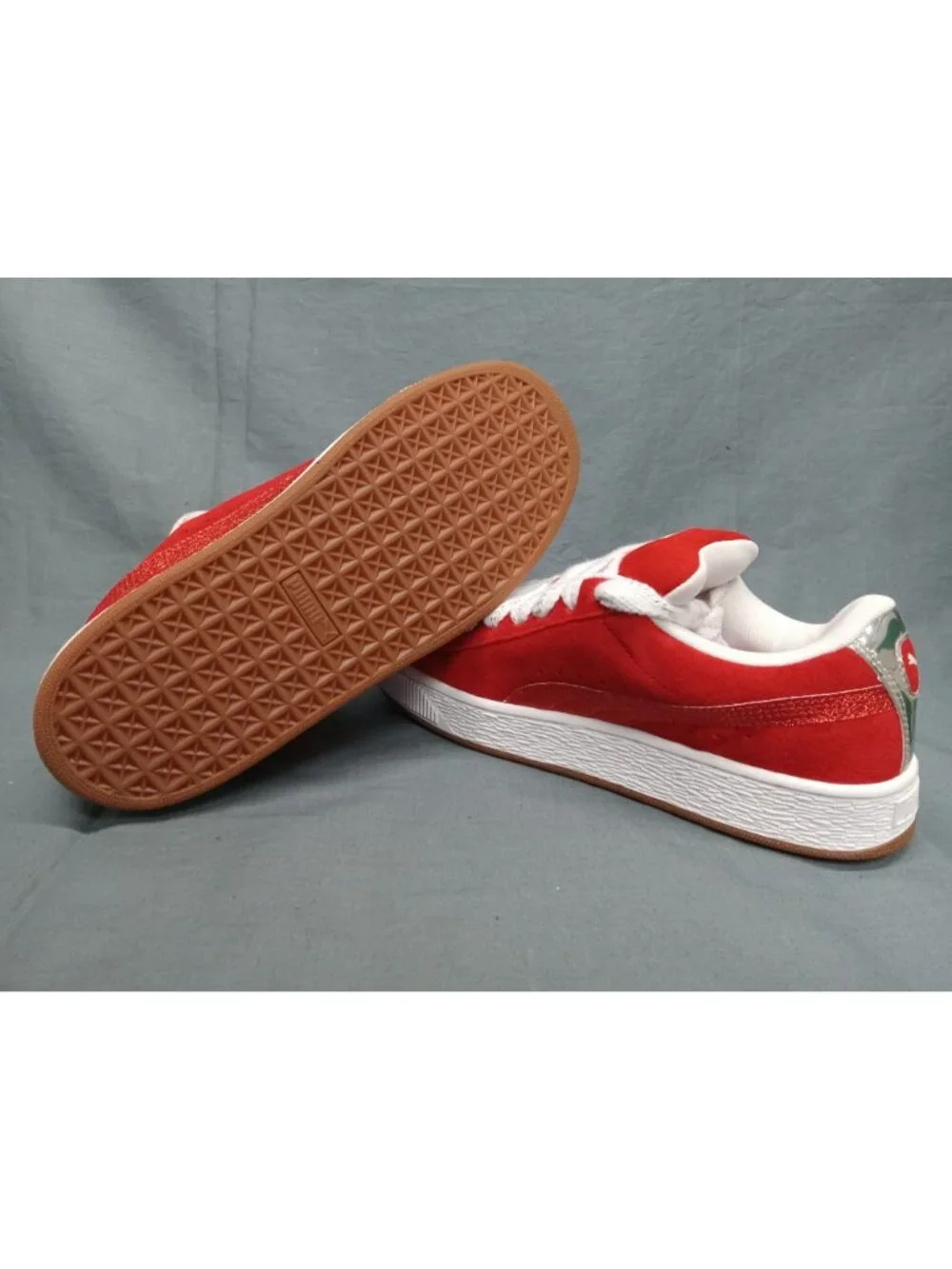 Puma XL Holiday Glitz JR (GS) 401805 01 Red White Silve Girls Size 6 NEW NO BOX!